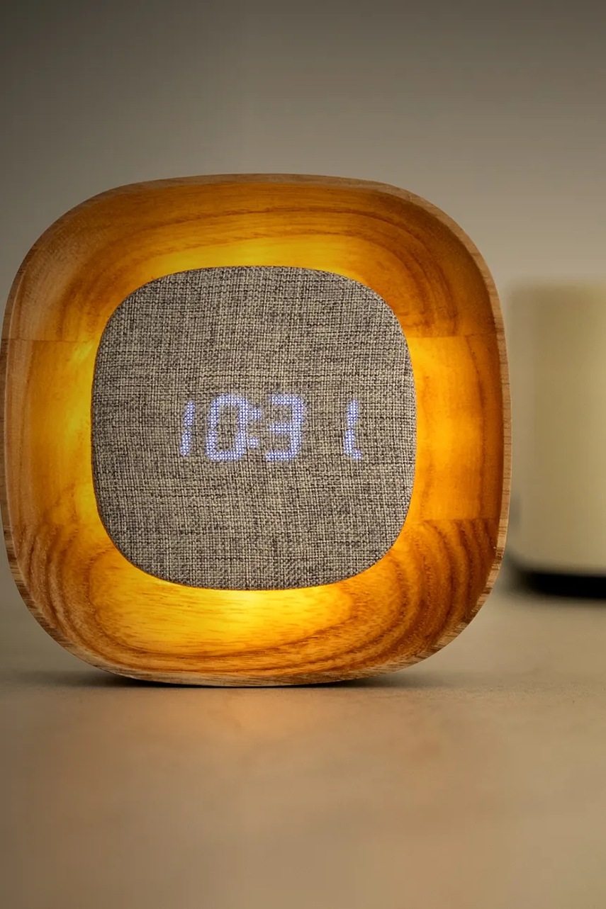 Ξυπνητήρι led Gingko Design Lumos 12,5 cm χρώμα: άσπρο φωτογραφία