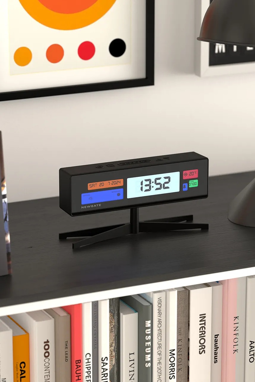 Ξυπνητήρι Newgate Supergenius LCD 21,8 cm χρώμα: μαύρο φωτογραφία