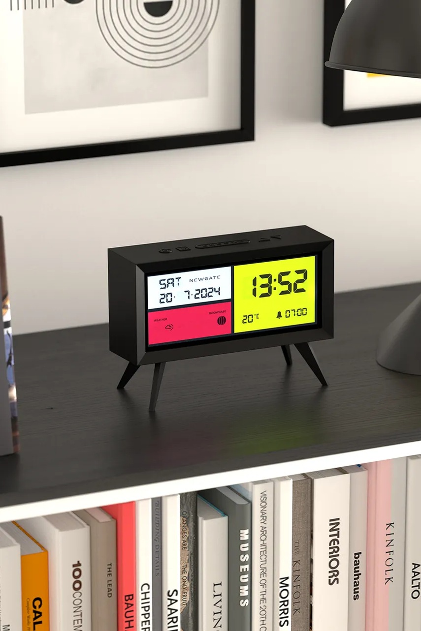 Ξυπνητήρι Newgate Spectronoma LCD 21,8 cm χρώμα: μαύρο φωτογραφία