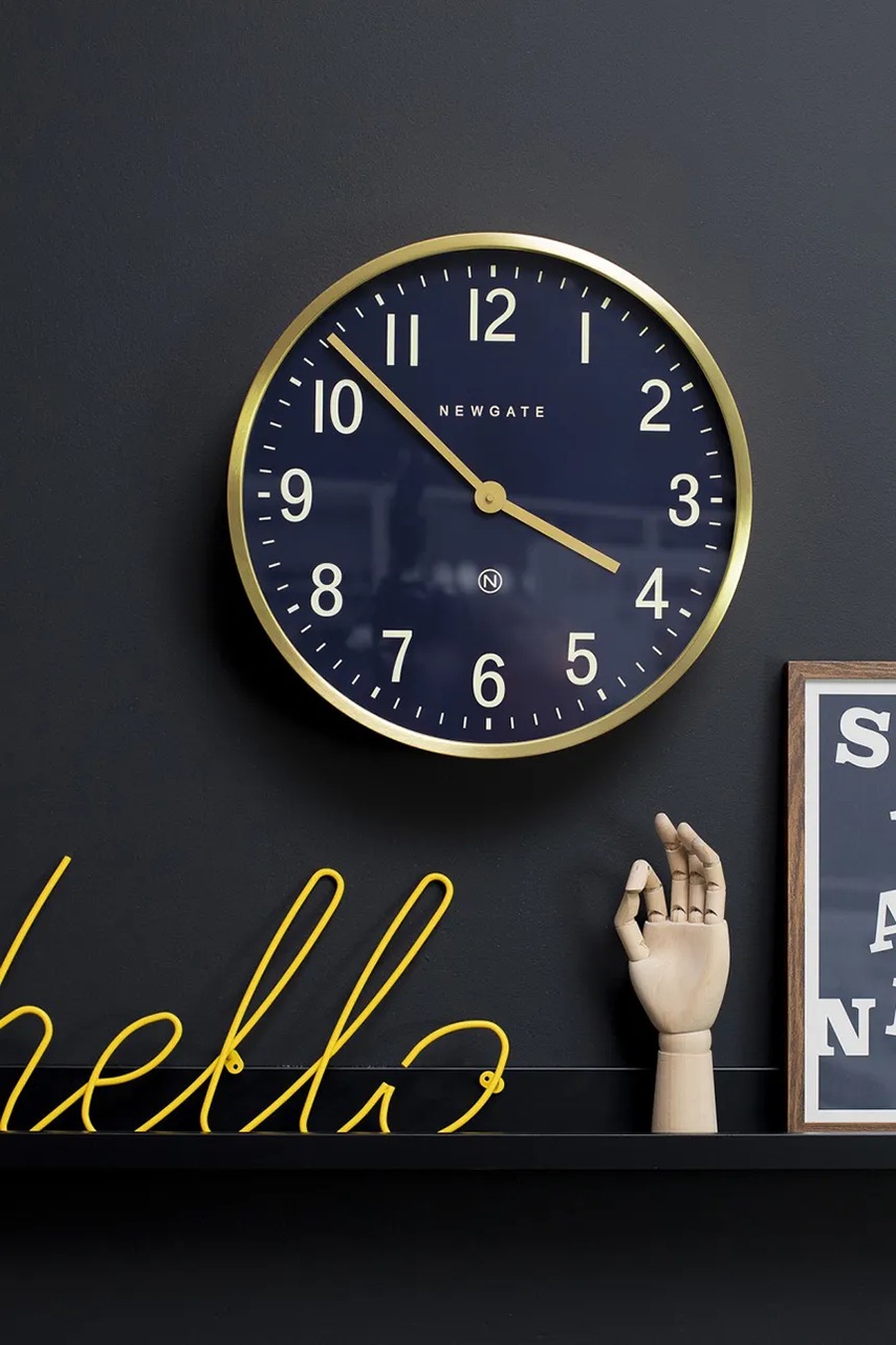 Ρολόι τοίχου Newgate Mr Edwards 30 cm χρώμα: κίτρινο φωτογραφία