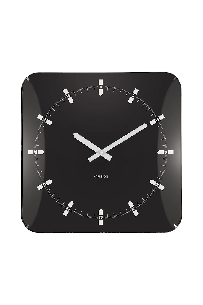 Karlsson ceas de perete Sucinto Dome Square 35 x 35 x 4,5 cm culoarea verde