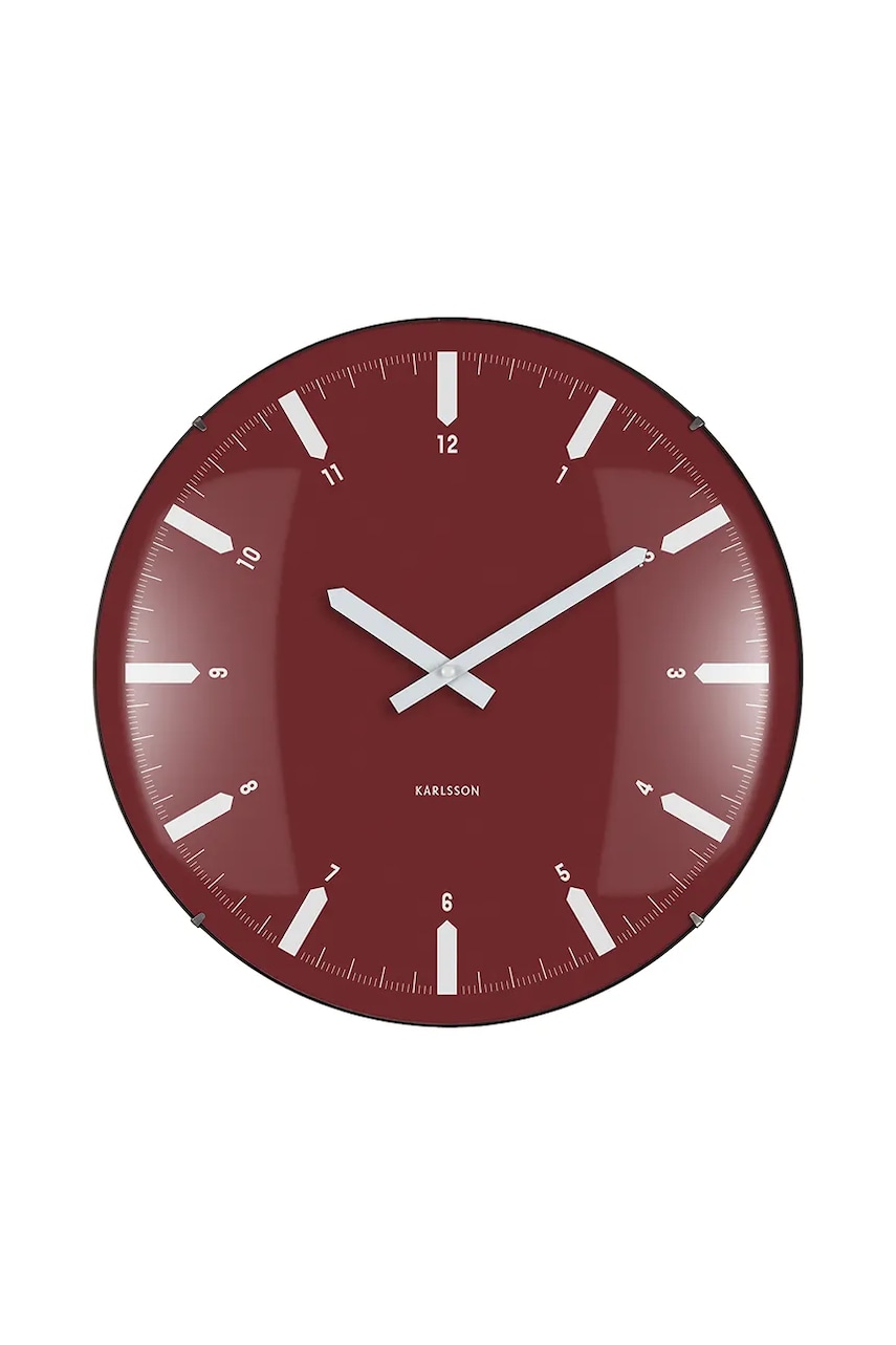 Karlsson ceas de perete Realista 35 x 4,5 cm culoarea bordo