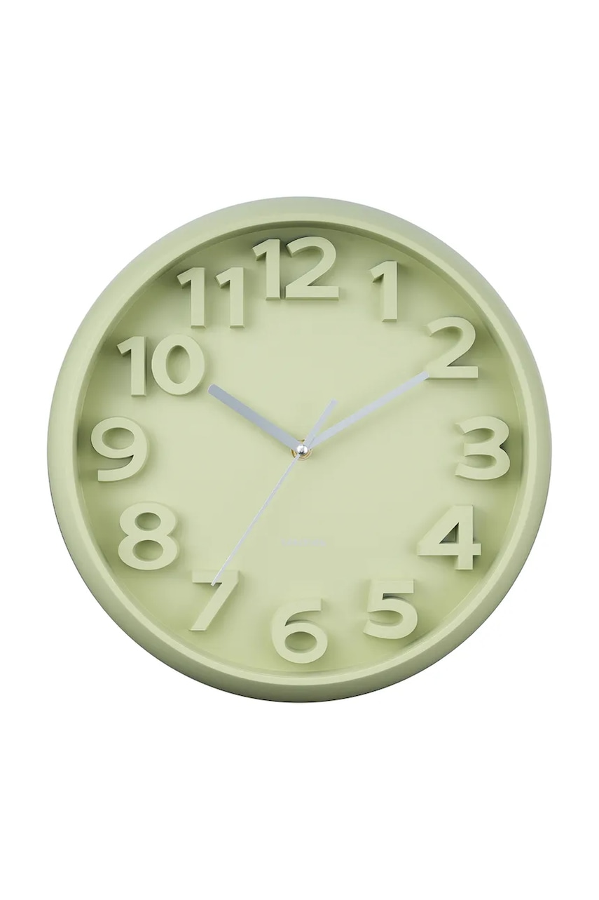 Karlsson ceas de perete Elevated Classic 33,5 cm culoarea verde