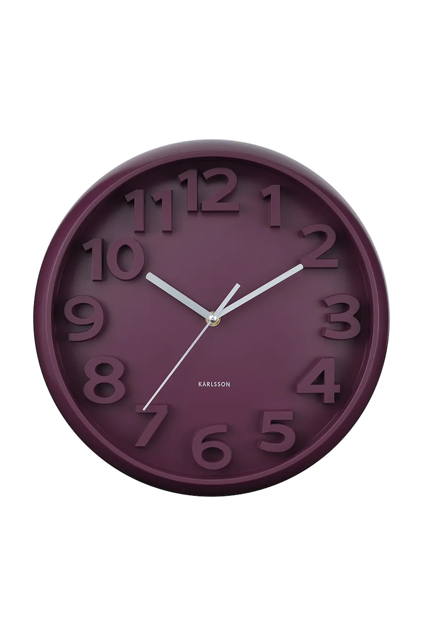 Karlsson ceas de perete Elevated Classic 33,5 cm culoarea violet
