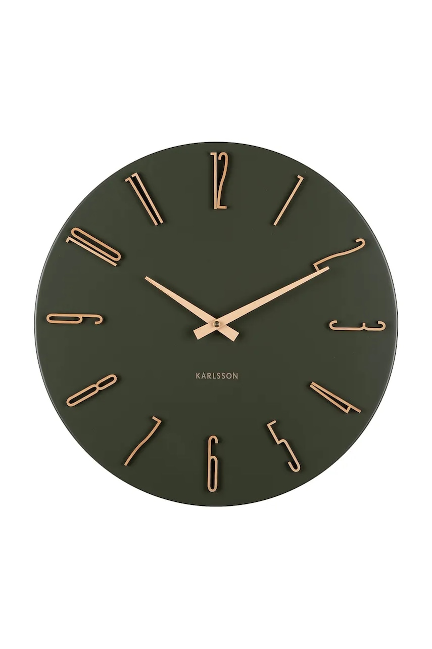 Karlsson ceas de perete Esmerado 40 cm culoarea verde