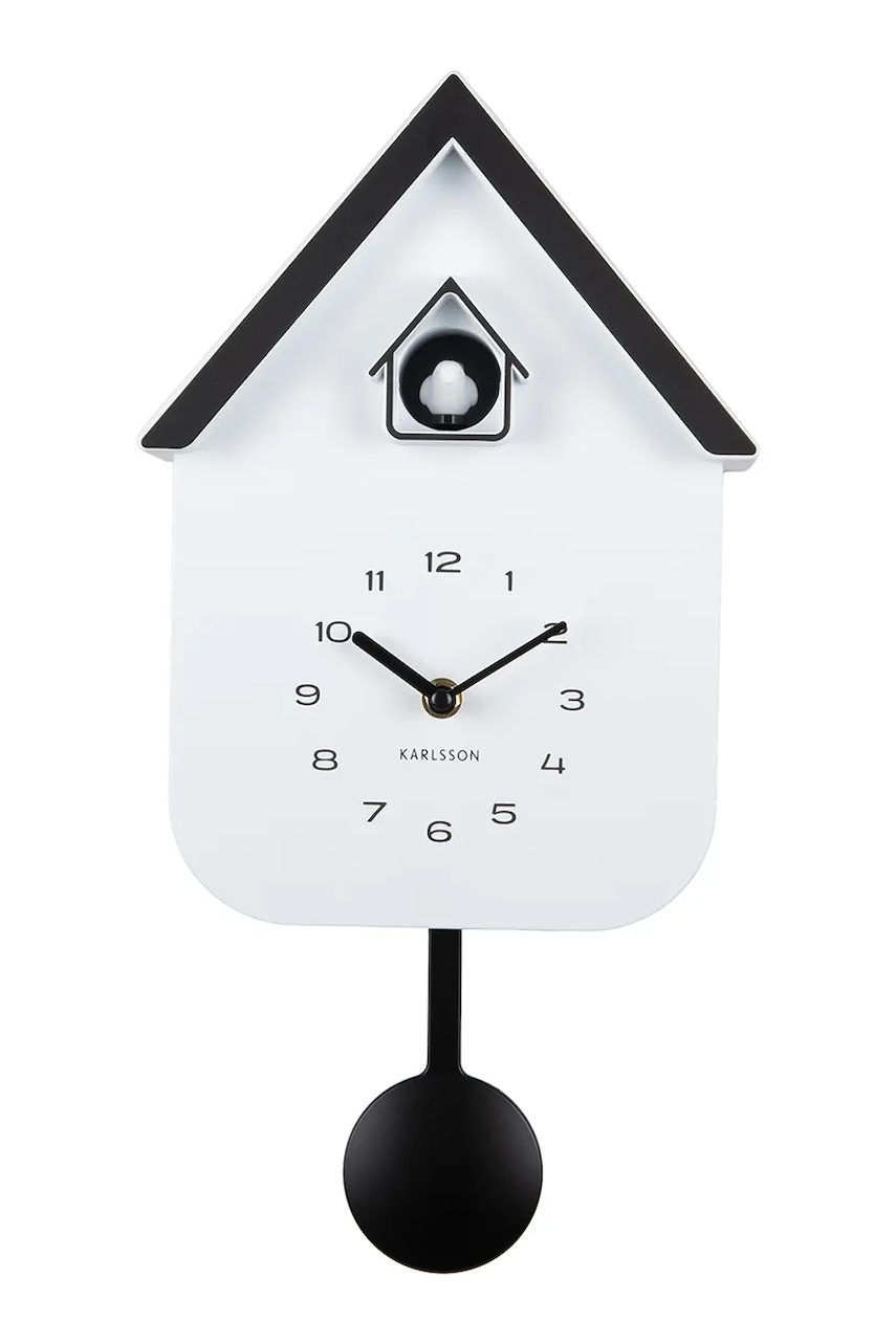 Karlsson ceas cu cuc Dupla 41,5 x 21,5 x 8,5 cm culoarea alb