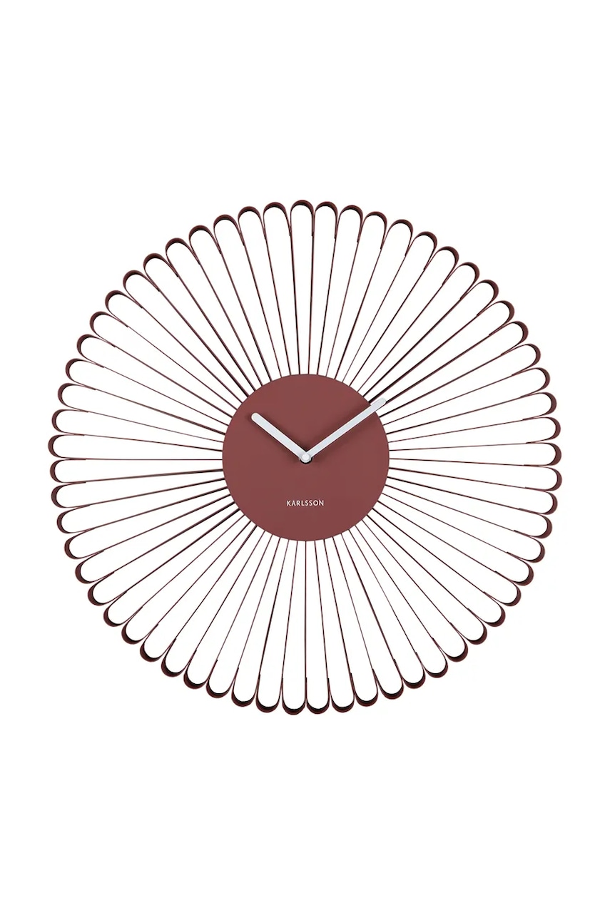 Karlsson ceas de perete Cascara 50 cm culoarea bordo