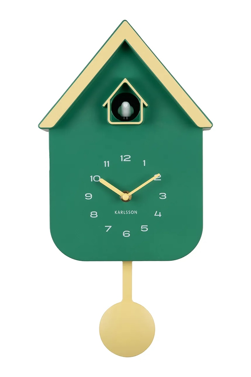 Karlsson ceas cu cuc Dupla 41,5 x 21,5 x 8,5 cm culoarea verde