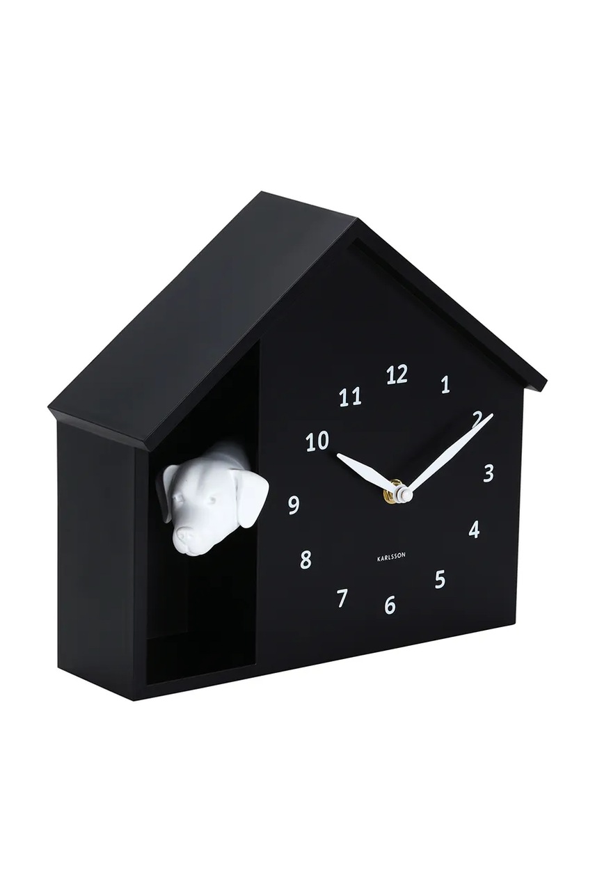 Zvukové nástěnné hodiny Karlsson Peeking Doggy 29 x 26 cm