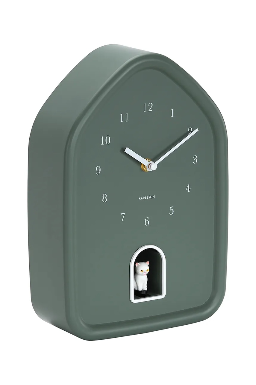 Zvukové nástěnné hodiny Karlsson Modern Kitty 20 x 29 cm