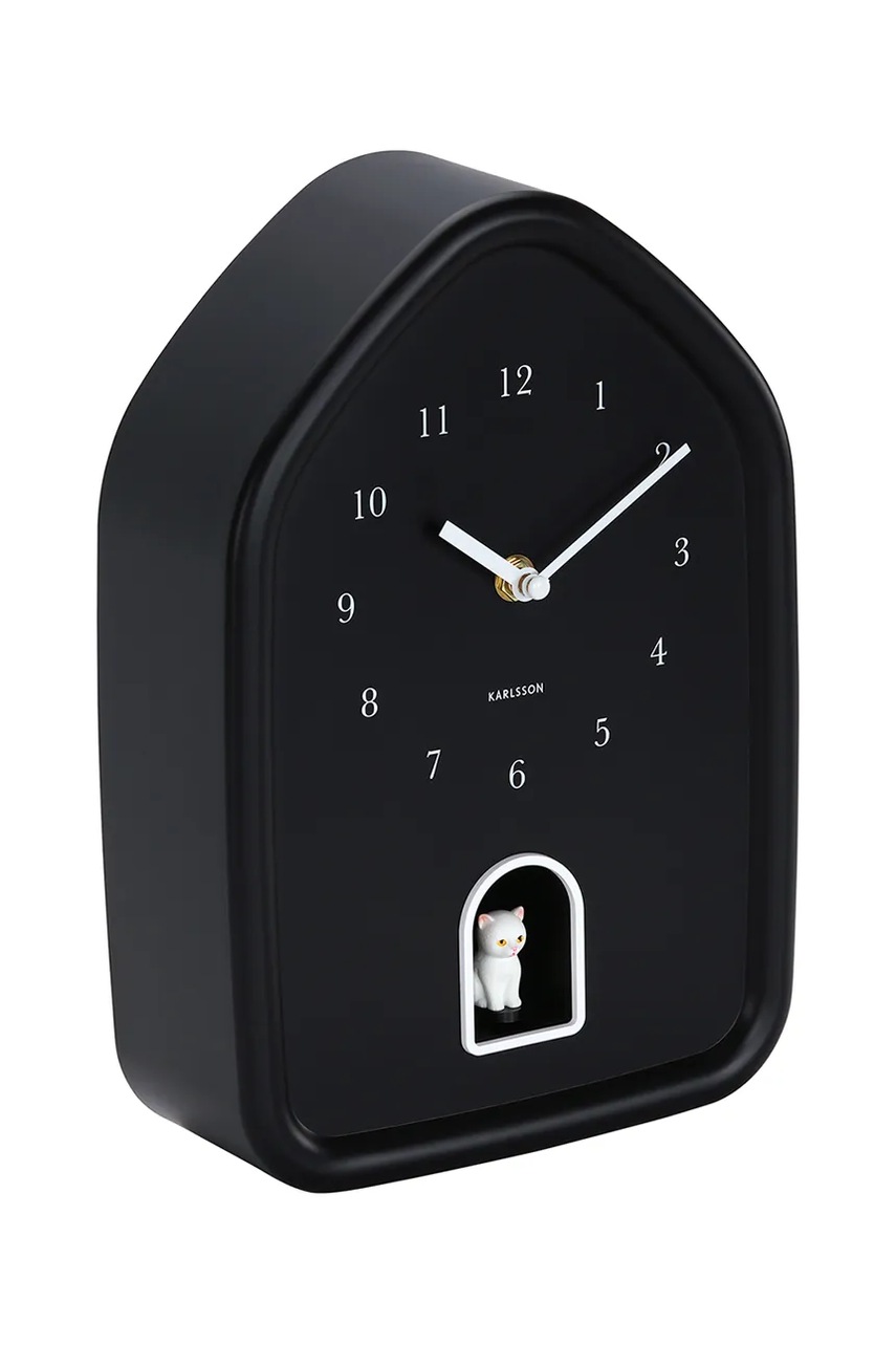 Zvukové nástěnné hodiny Karlsson Modern Kitty 29 x 20 cm