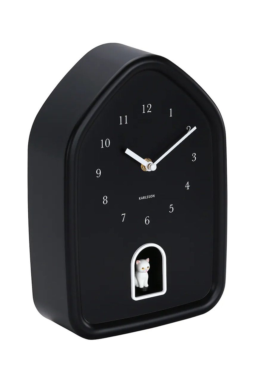 Zvukové nástěnné hodiny Karlsson Modern Kitty 29 x 20 cm