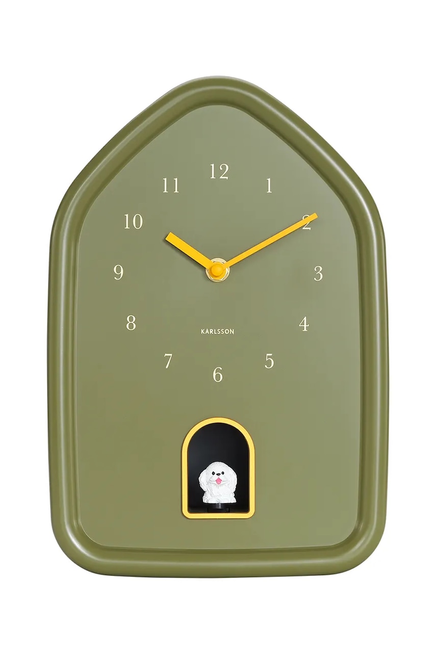 Zvukové nástěnné hodiny Karlsson Modern Doggy 20 x 29 cm