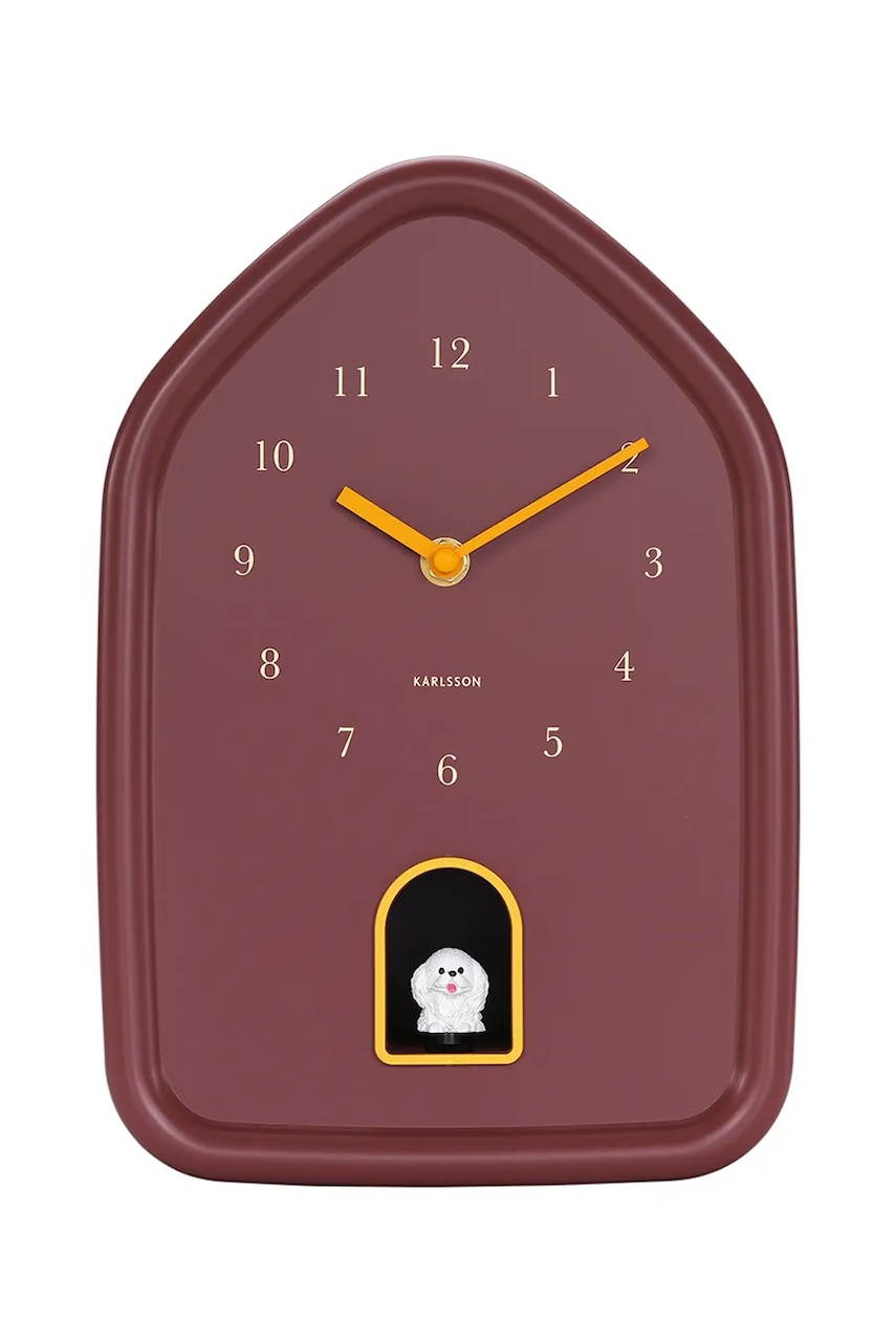 Karlsson ceas de perete cu sunet Modern Doggy 29 x 20 cm