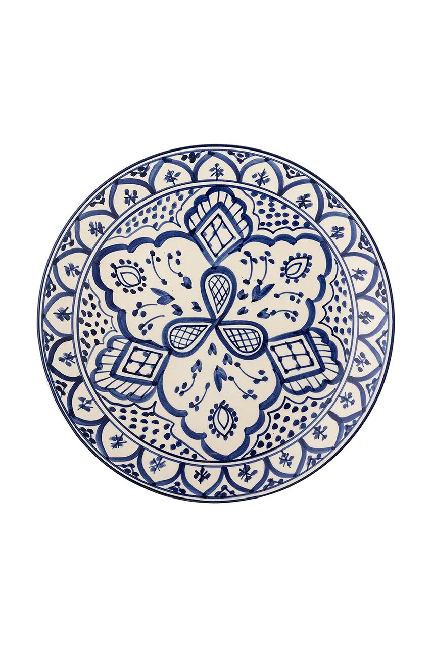 Bloomingville talerz Karlie kolor niebieski