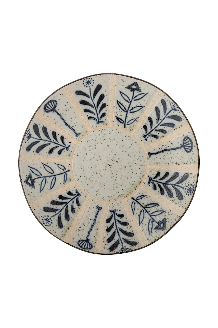 Bloomingville talerz Leonie kolor niebieski