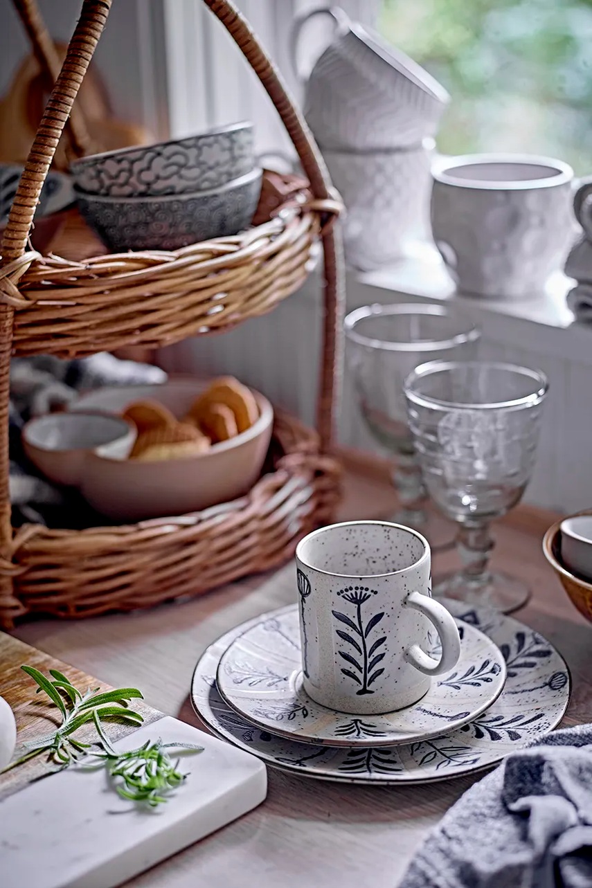 Πιάτο Bloomingville Leonie χρώμα: μπλε φωτογραφία