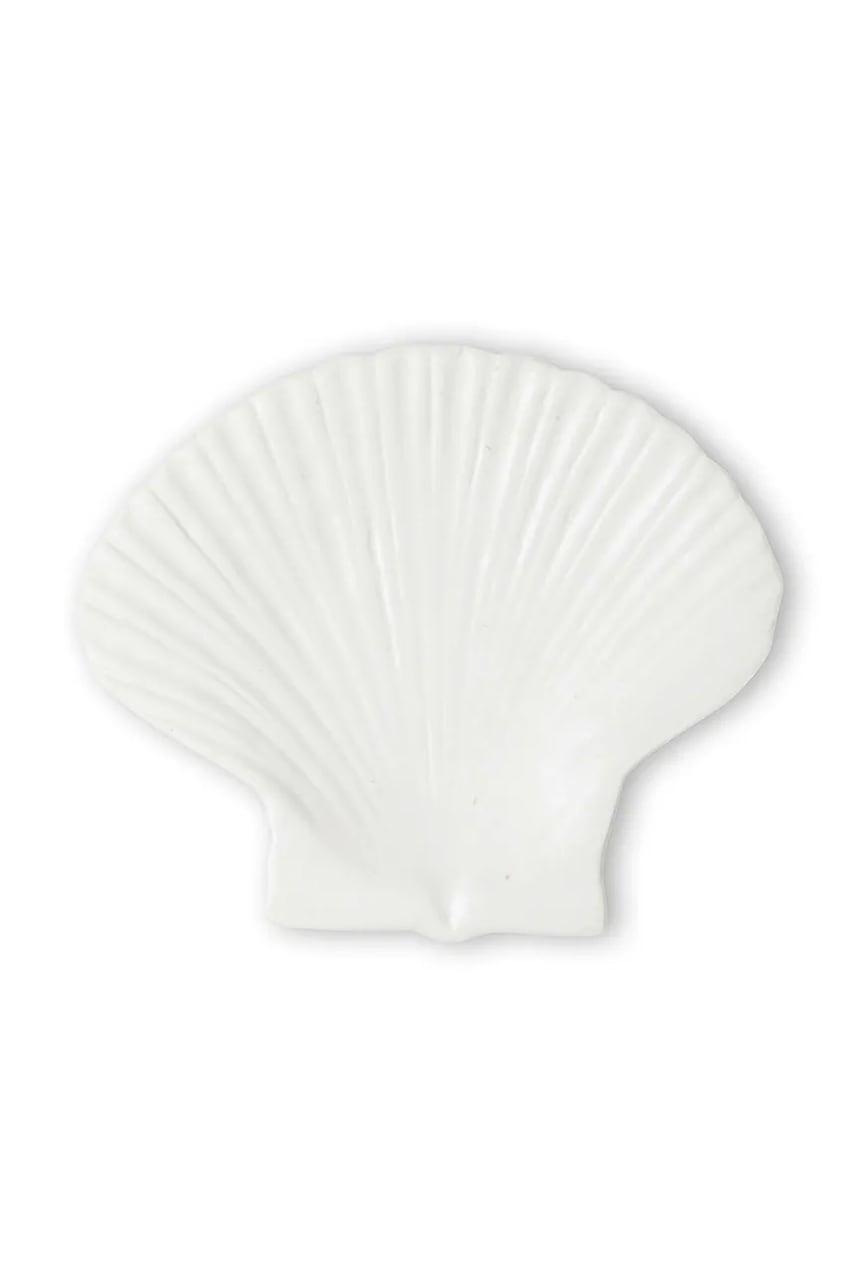 Byon farfurie Shell M culoarea alb