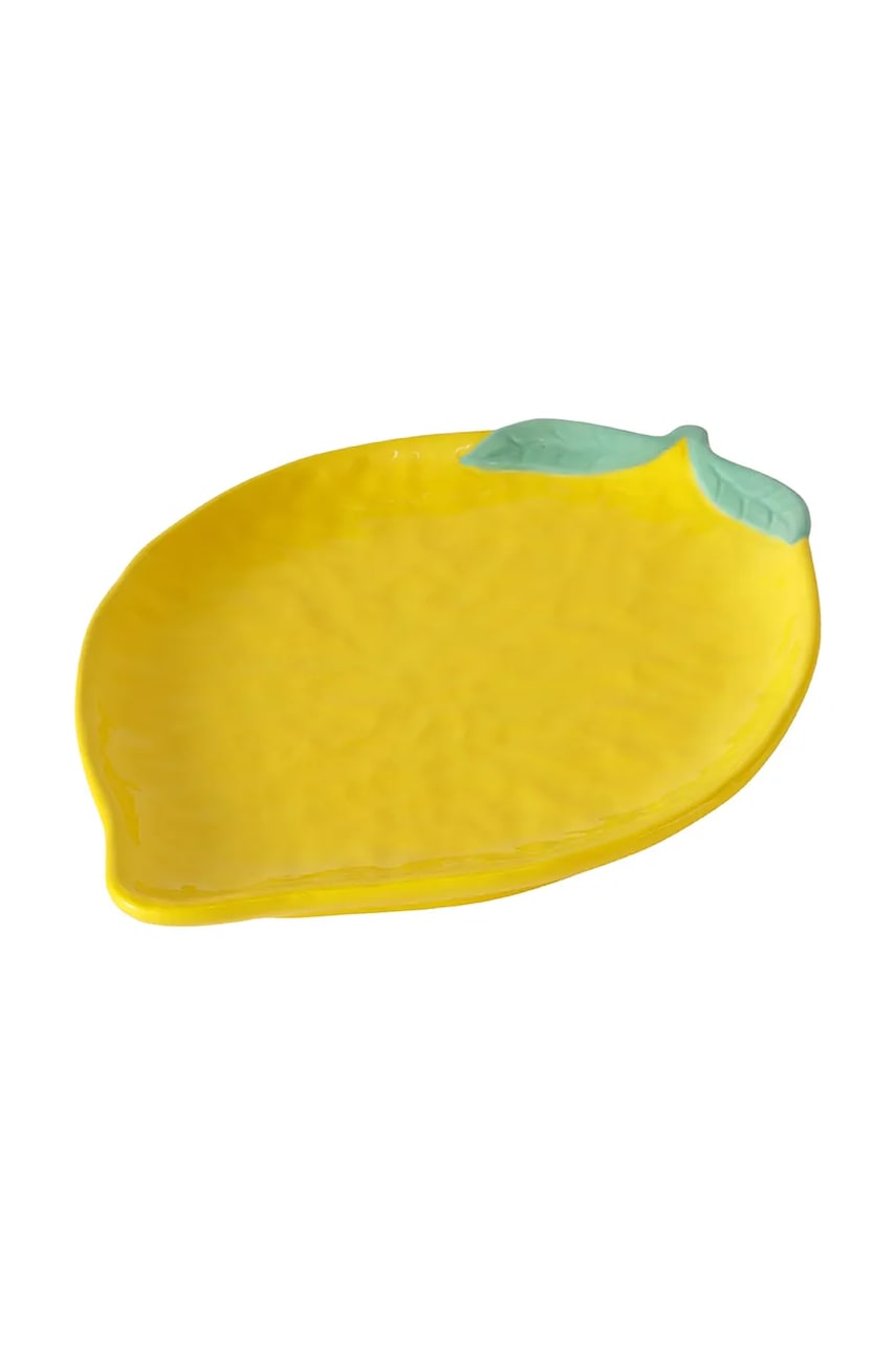 Boltze farfurie de servire Zitronella 27 x 20 cm culoarea galben