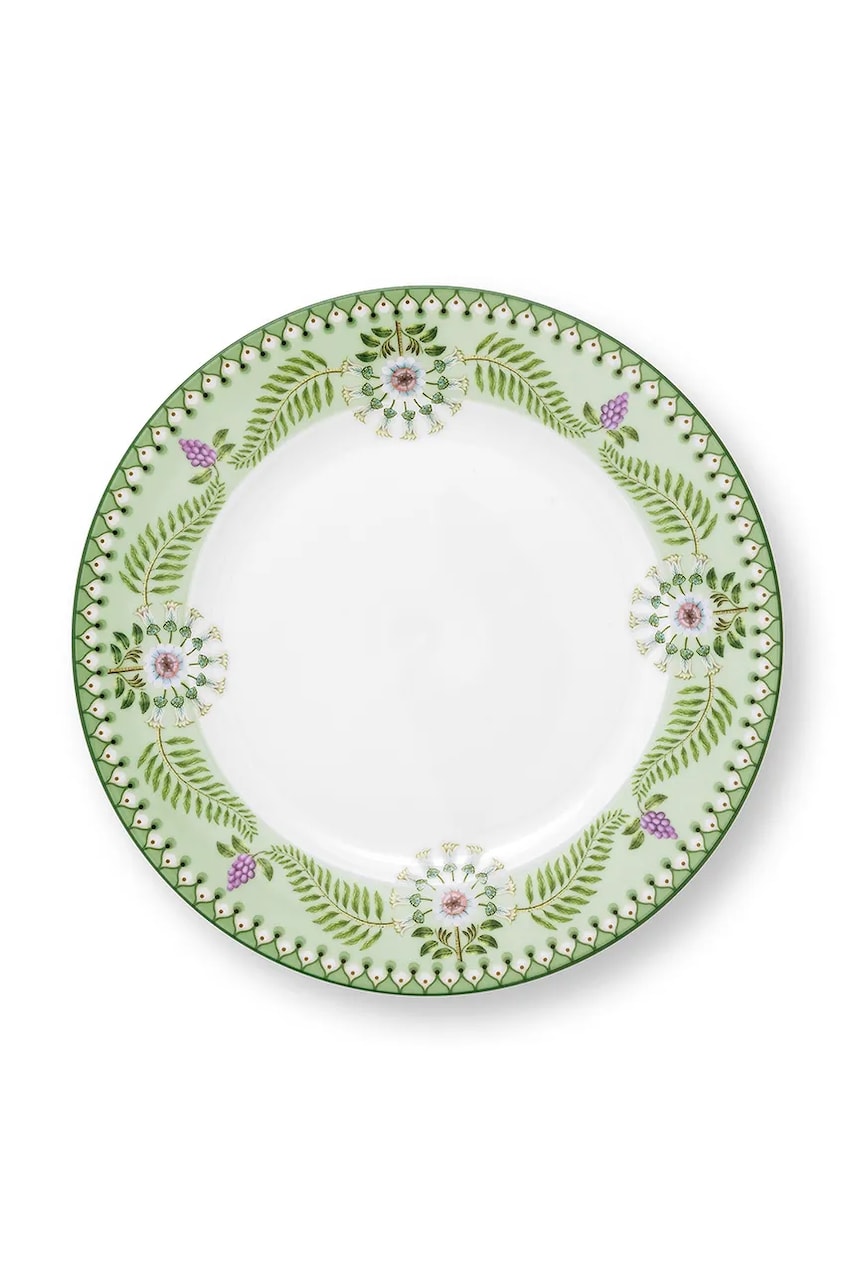 Pip Studio farfurie Plate Lily&Lotus Light Green culoarea verde