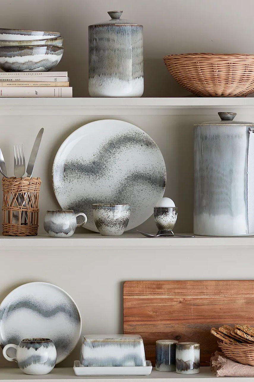 Βουτυριέρα Bloomingville Paula χρώμα: γκρι φωτογραφία