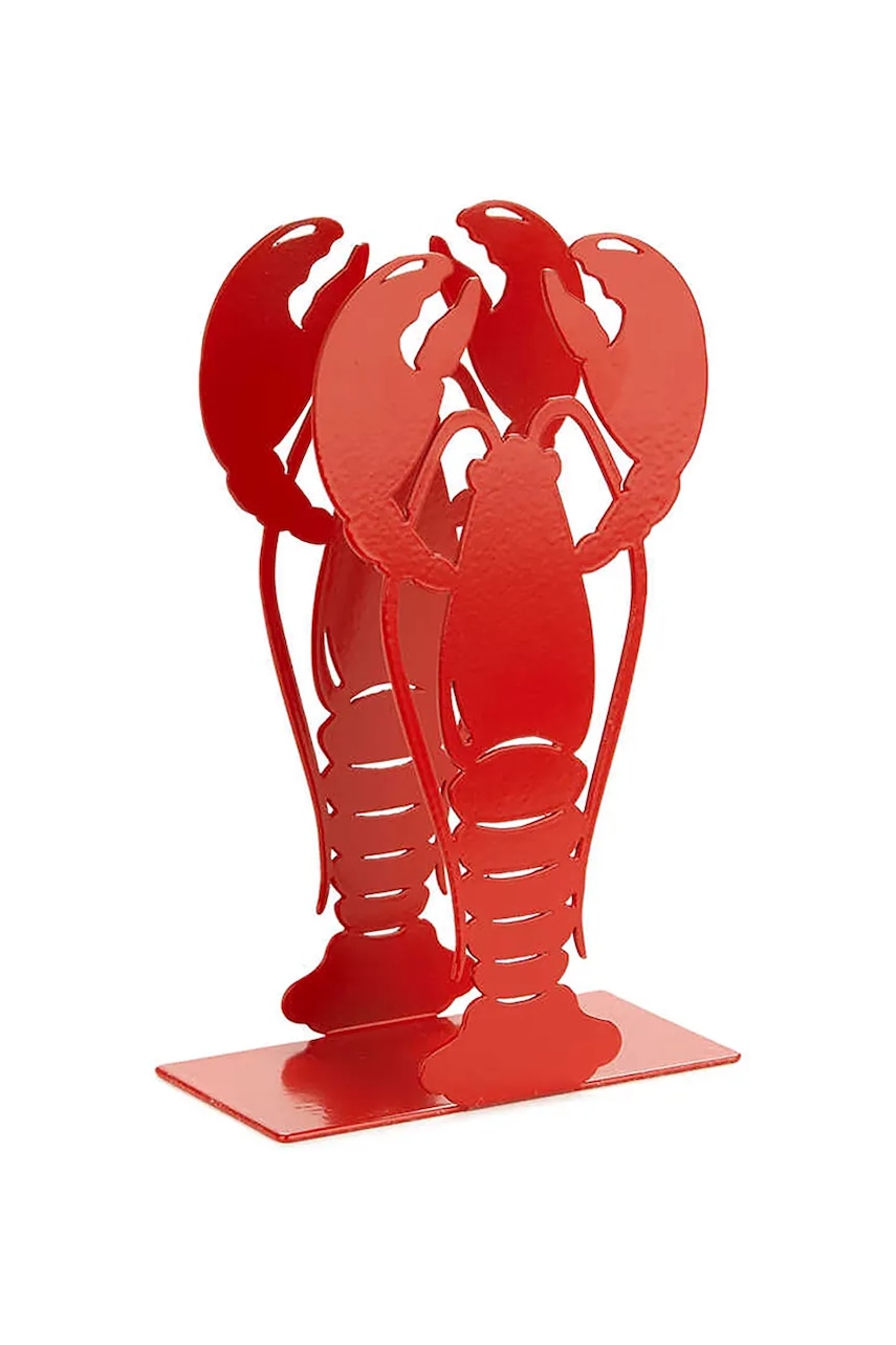 Balvi suport de servetele Lobster 16 cm culoarea rosu