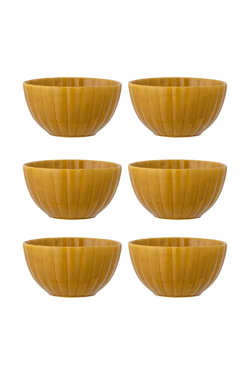 Bloomingville set de boluri Latina 400 ml 6-pack culoarea galben