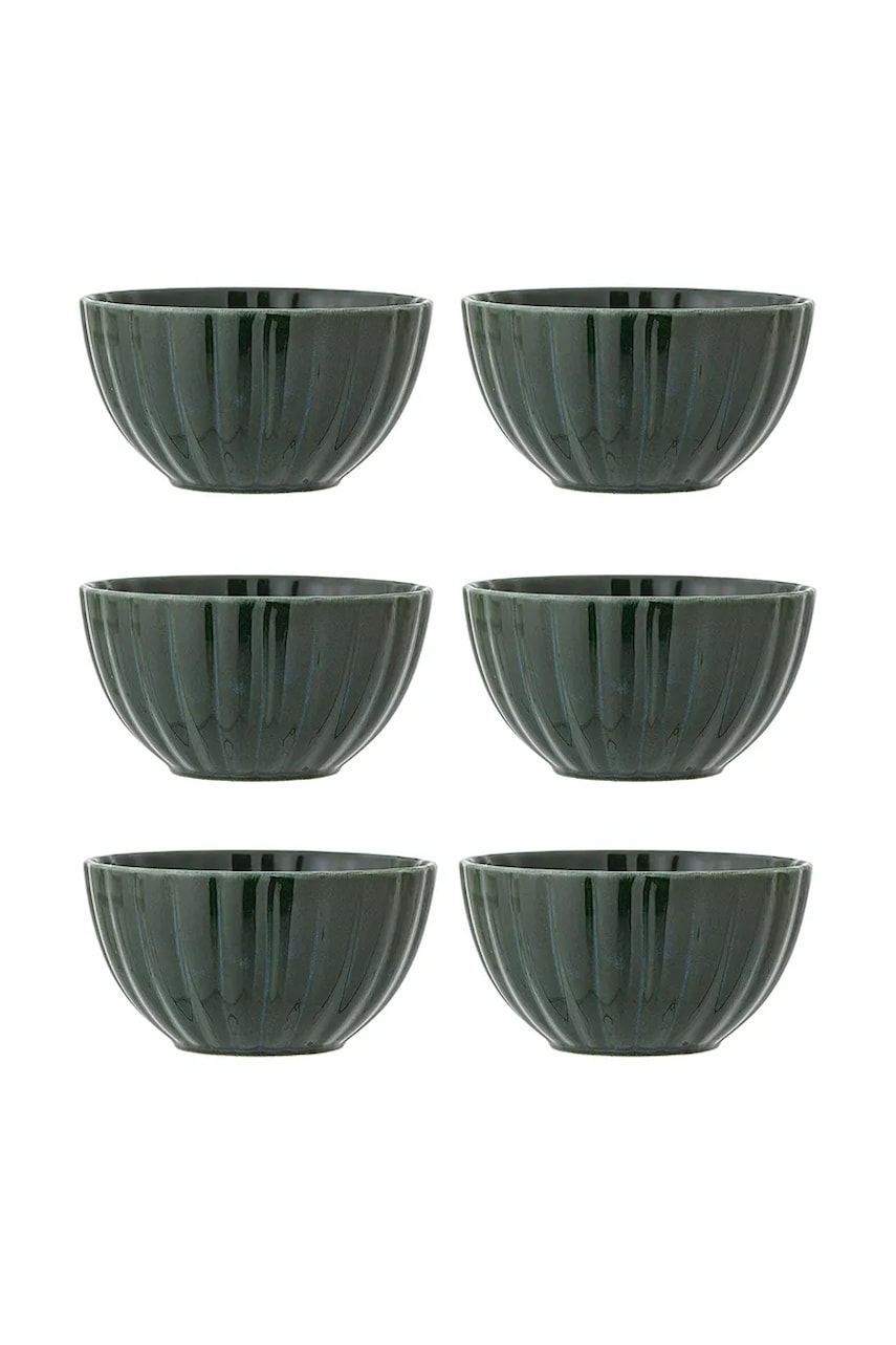 Bloomingville set de boluri Latina 400 ml 6-pack culoarea verde