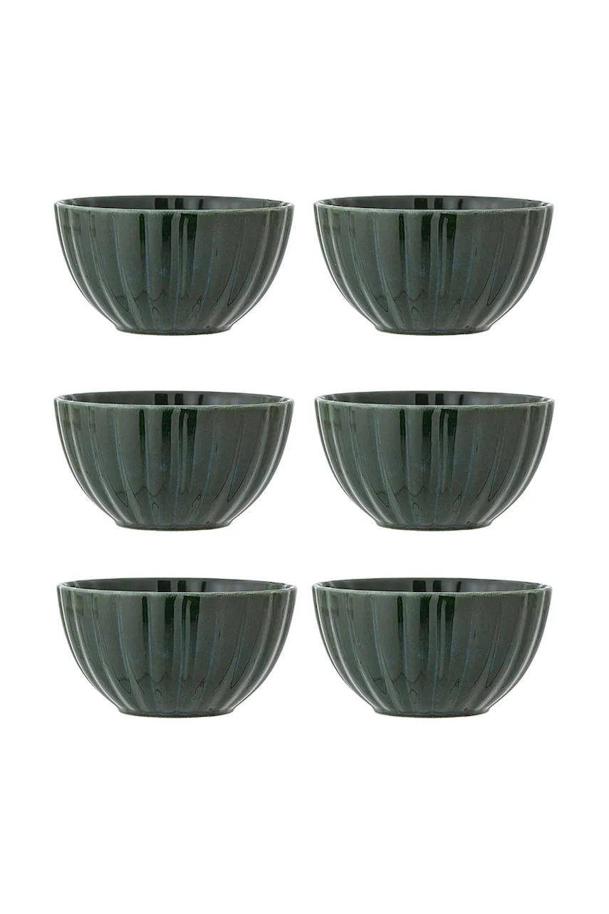 Bloomingville set de boluri Latina 400 ml 6-pack culoarea verde