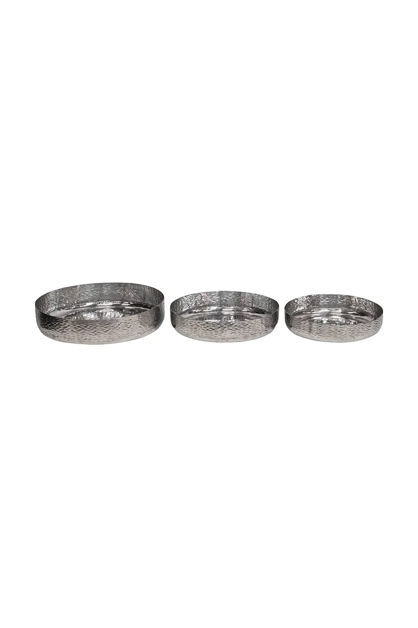 home & lifestyle set de boluri 38 x 38 x 8 cm 3-pack culoarea gri