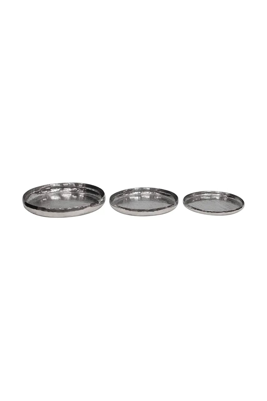 home & lifestyle set de boluri 38 x 38 x 5 cm 3-pack culoarea gri