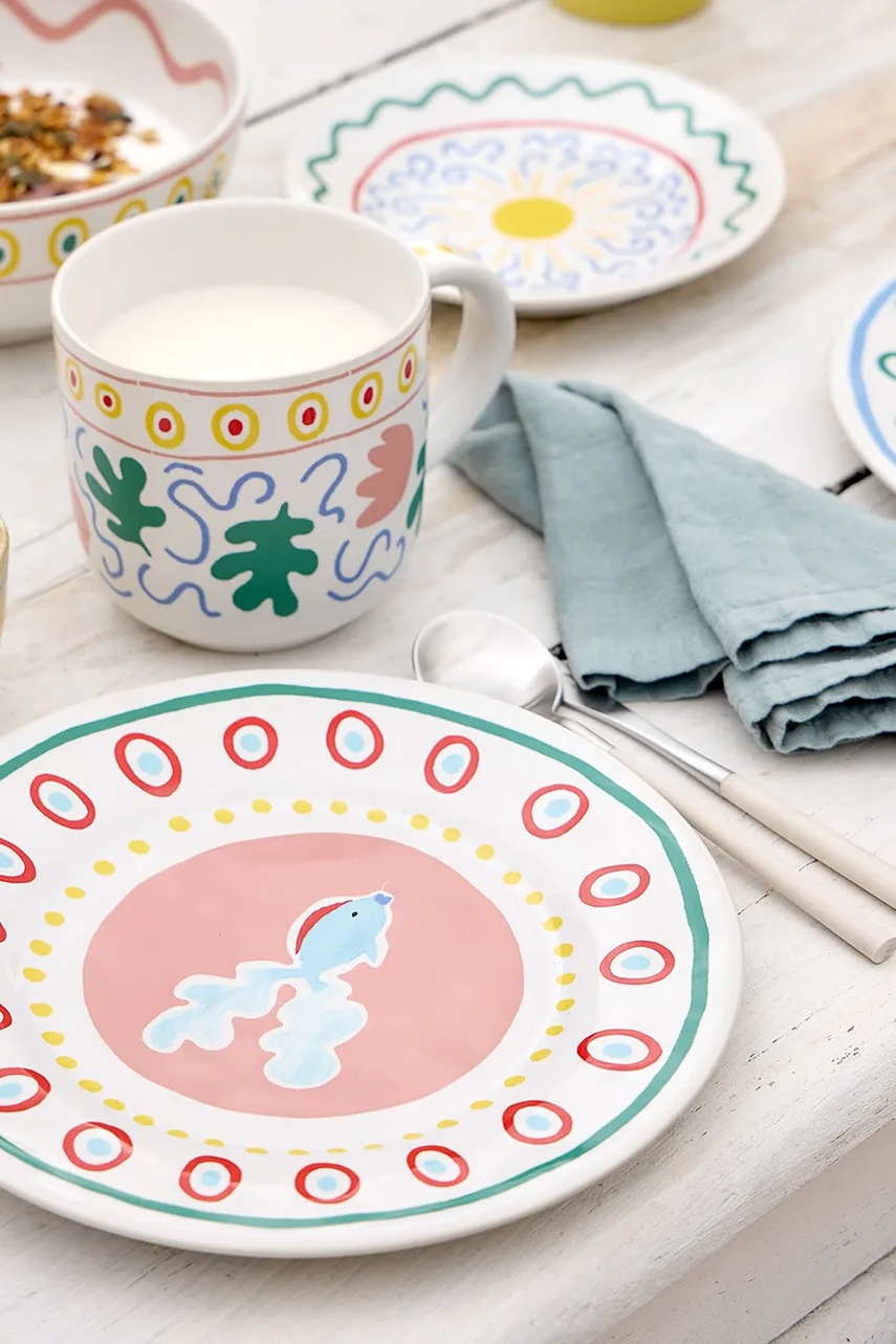 Σετ πιάτων γλυκού Costa Nova Summer Bliss 22 cm 6-pack χρώμα: πολύχρωμο φωτογραφία