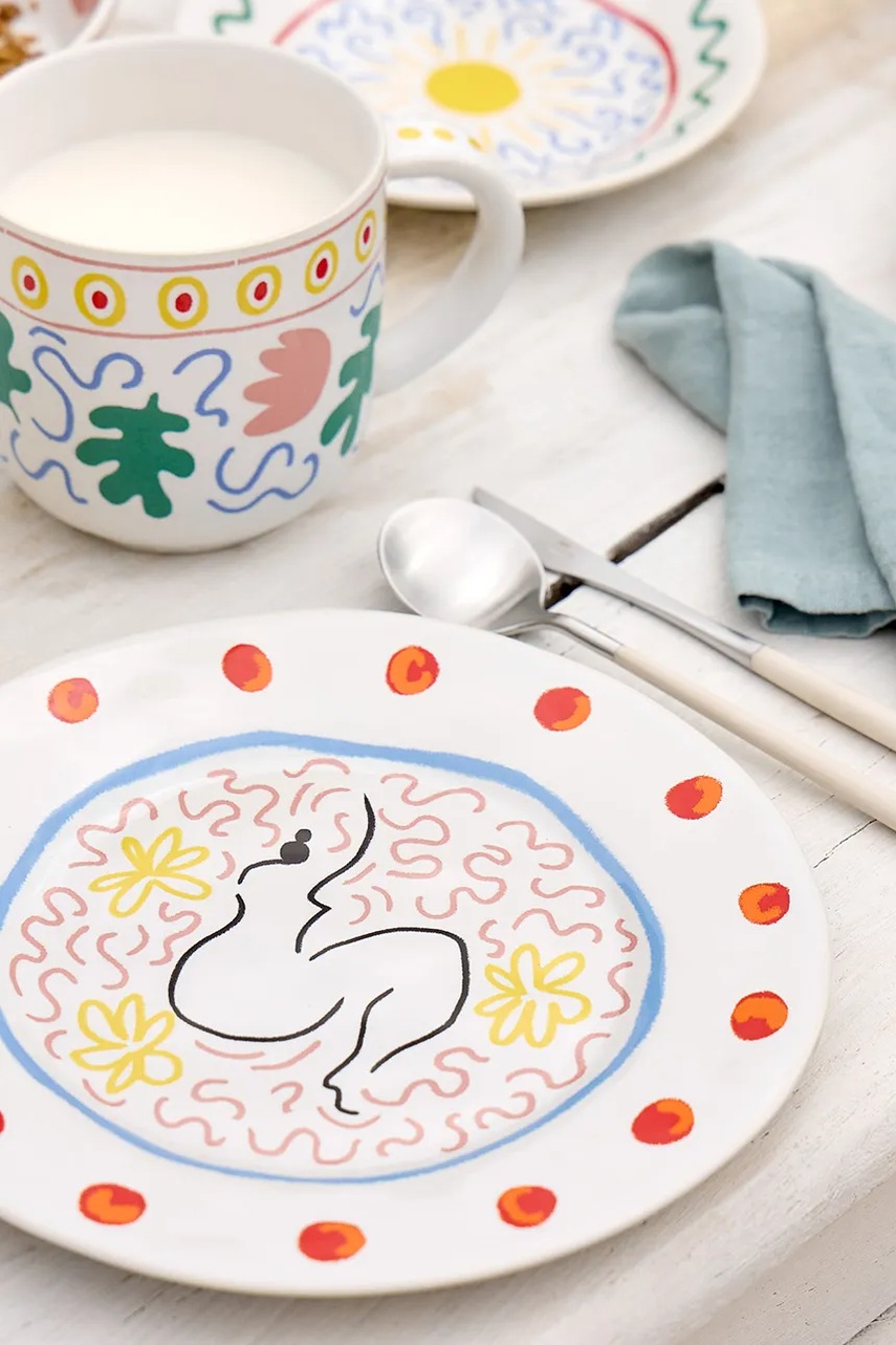 Σετ πιάτων γλυκού Costa Nova Summer Bliss 22 cm 6-pack χρώμα: πολύχρωμο φωτογραφία