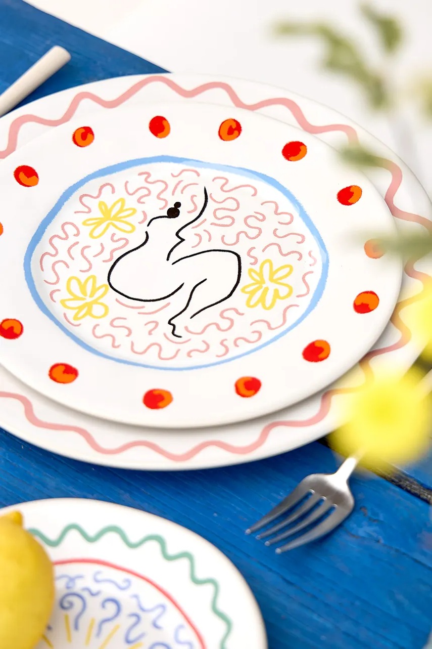 Σετ πιάτων γλυκού Costa Nova Summer Bliss 22 cm 6-pack χρώμα: πολύχρωμο φωτογραφία