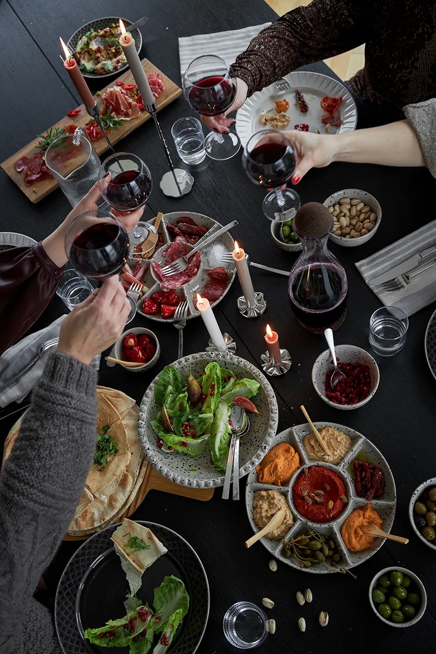 Πιατέλα ορεκτικών Sagaform Ditte 26 cm χρώμα: γκρι φωτογραφία