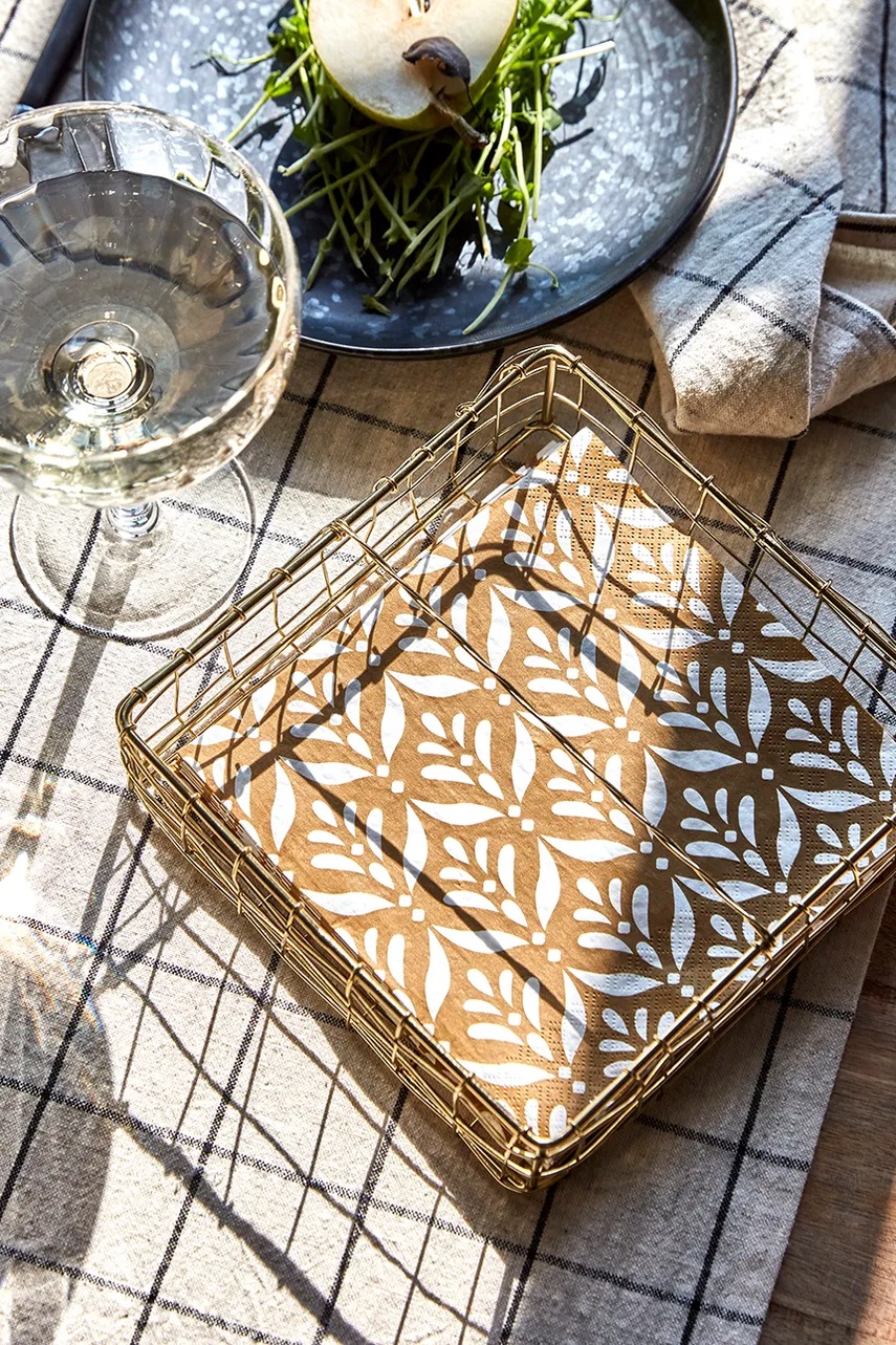 Θήκη χαρτοπετσέτας House Doctor HDBring 18 cm χρώμα: κίτρινο φωτογραφία