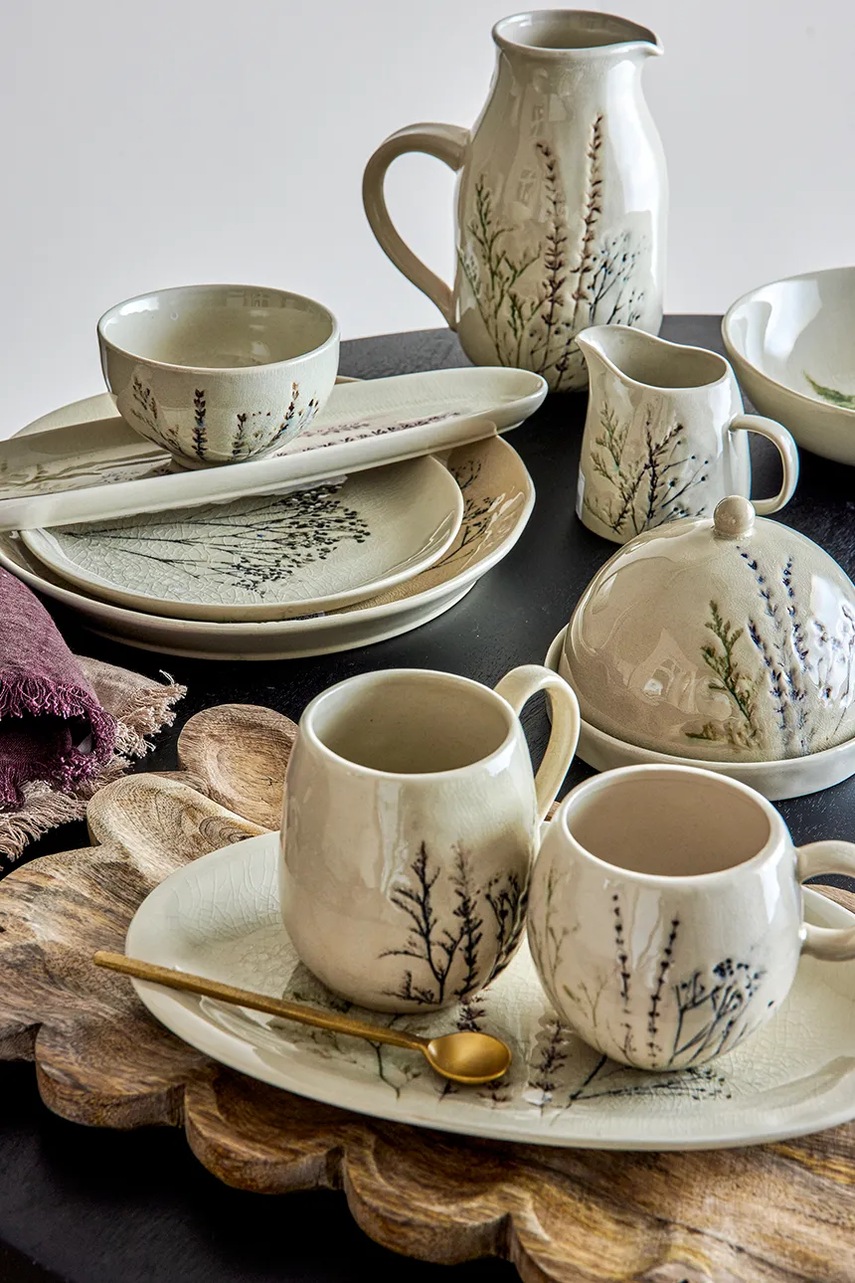 Πιάτο σερβιρίσματος Bloomingville Bea 28,5 x 2 x 18 cm χρώμα: πολύχρωμο φωτογραφία