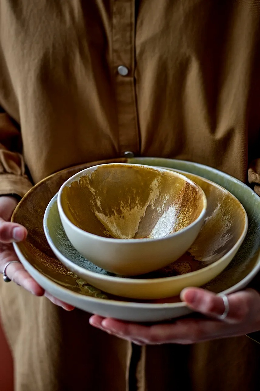 Σετ μπολ Bloomingville Lacey 21 x 6 cm 4-pack χρώμα: κίτρινο φωτογραφία