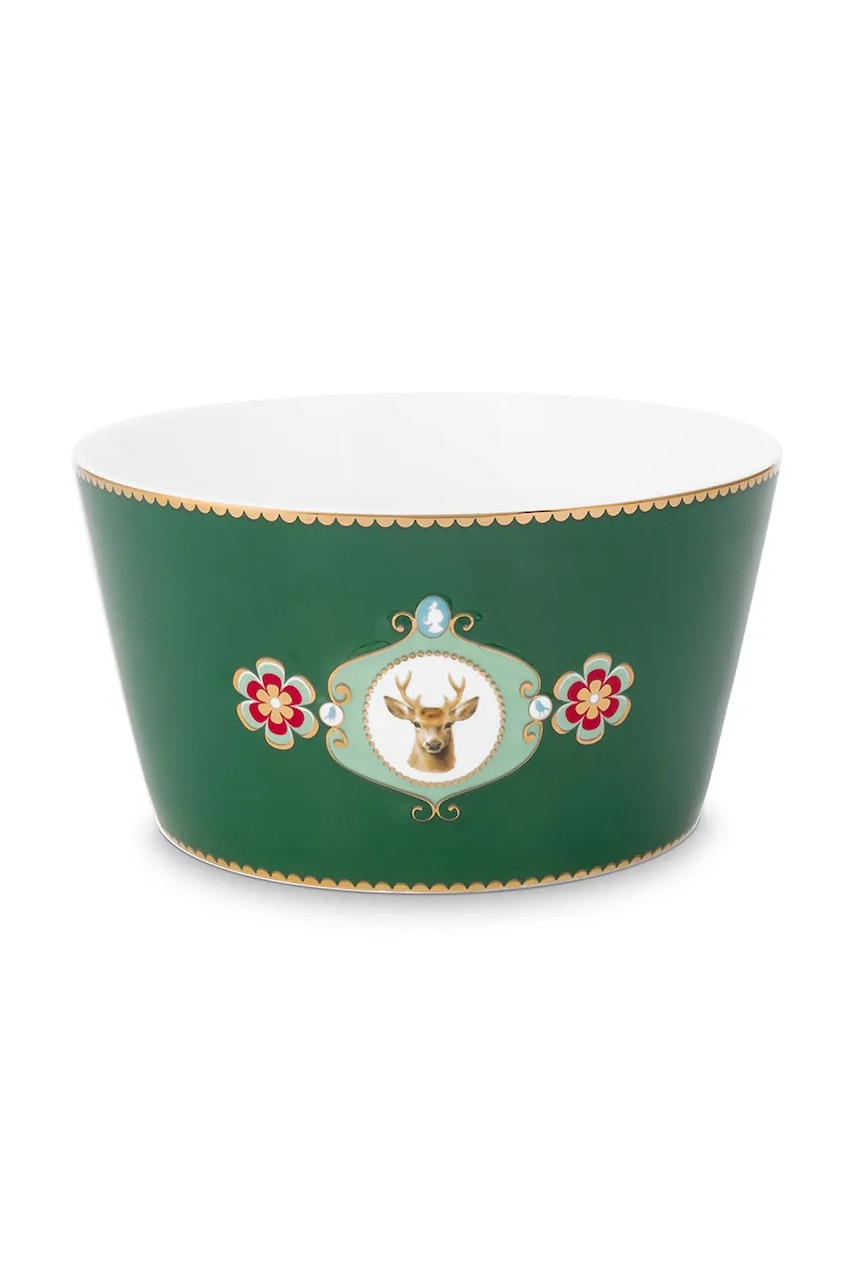Pip Studio castron Love Birds Medallion 15 cm culoarea verde