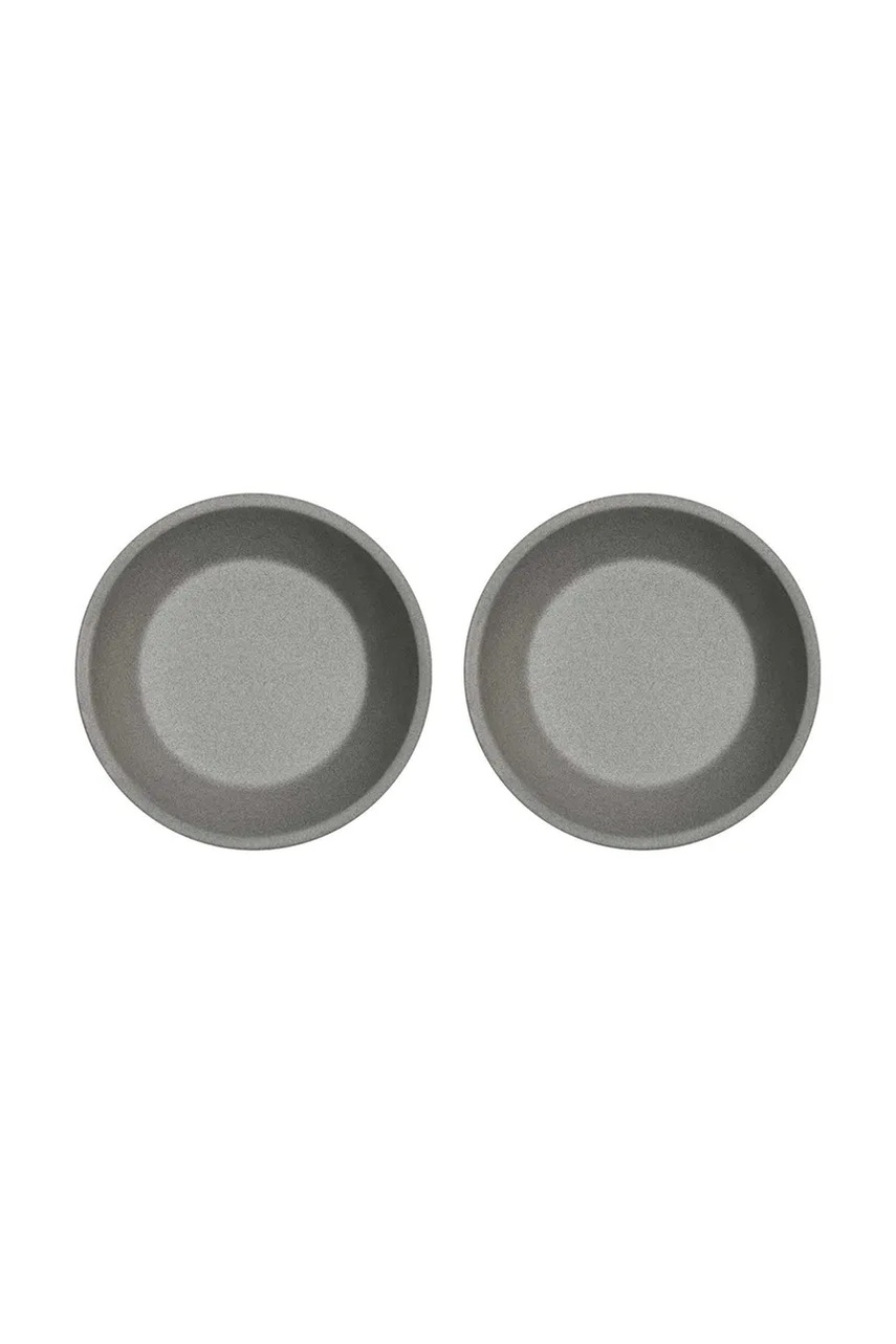 Levně Sada hlubokých talířů OYOY Yuka 19 x 19 x 4 cm 2-pack šedá barva
