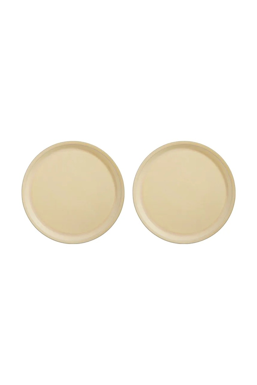 Levně Sada talířů OYOY Yuka 27 x 27 x 1,9 cm 2-pack žlutá barva