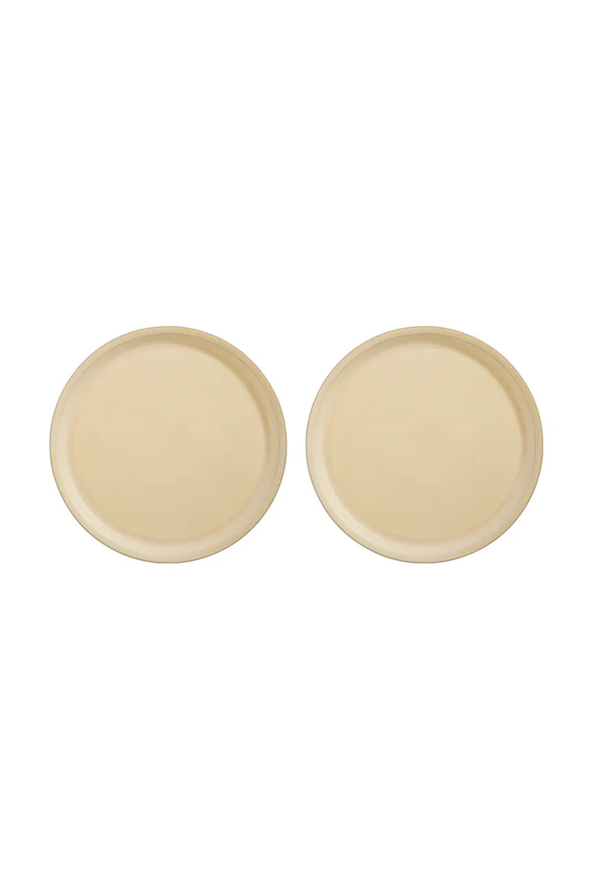 OYOY un set de farfurii Yuka 27 x 27 x 1,9 cm 2-pack culoarea galben