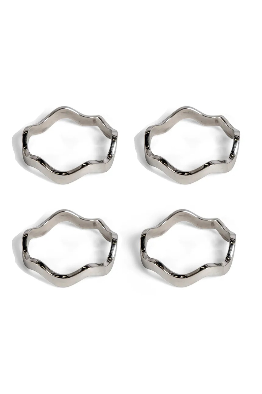 Sagaform inele de șervețel Anna 5 x 5 cm 4-pack culoarea gri