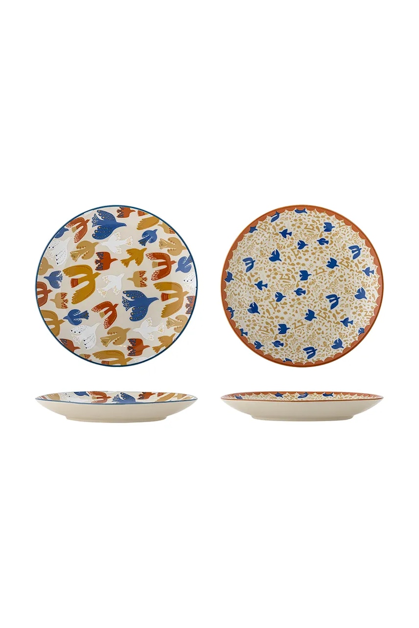 Bloomingville zestaw talerzy z kamionki 20 x 3 cm