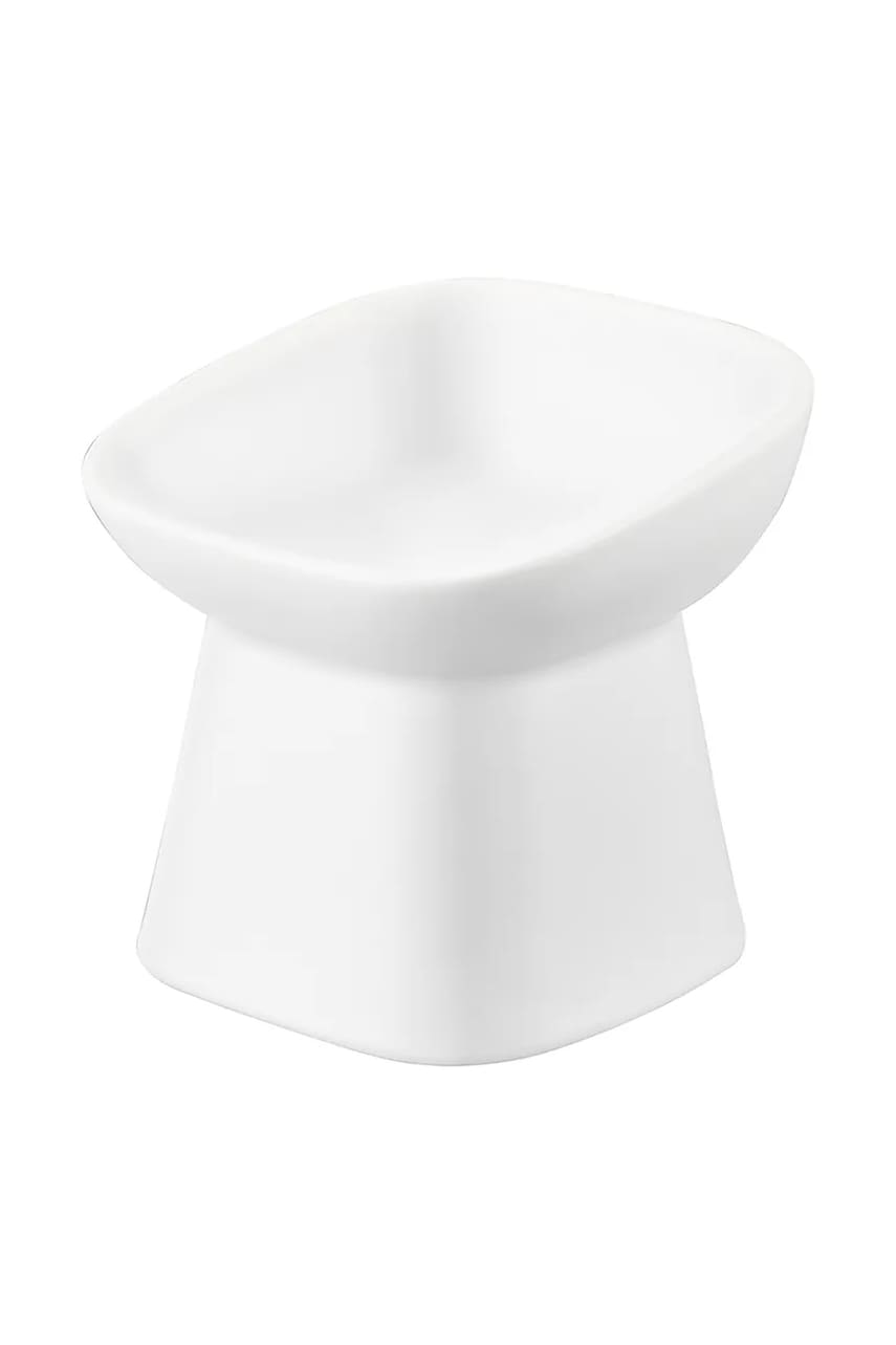 Yamazaki castron pentru animalul de companie Tower 200 ml culoarea alb