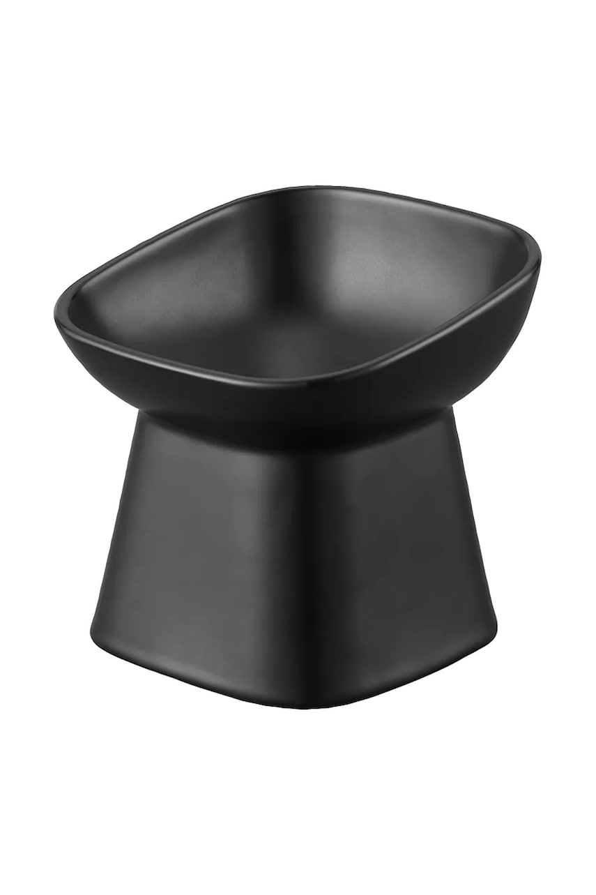 Yamazaki castron pentru animalul de companie Tower 200 ml culoarea negru