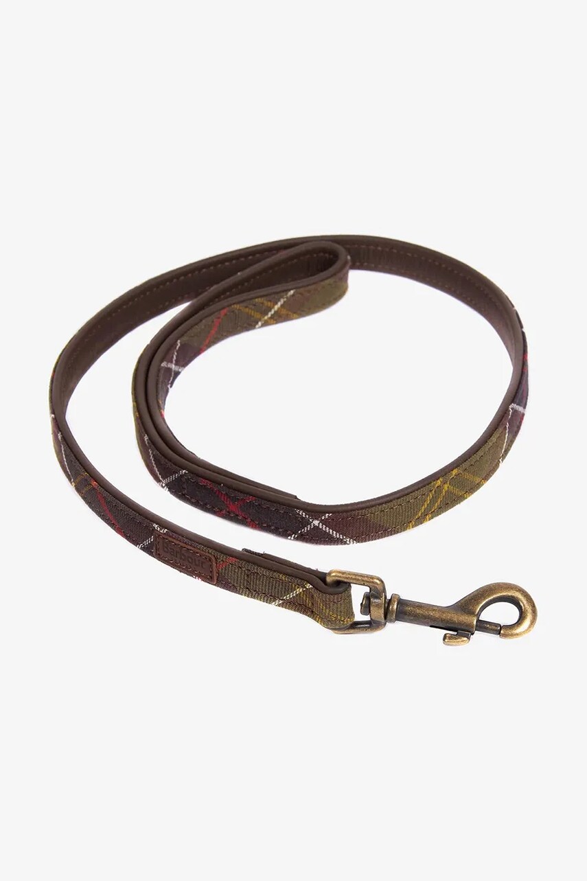 Barbour lesă pentru câini Classic Tartan culoarea maro