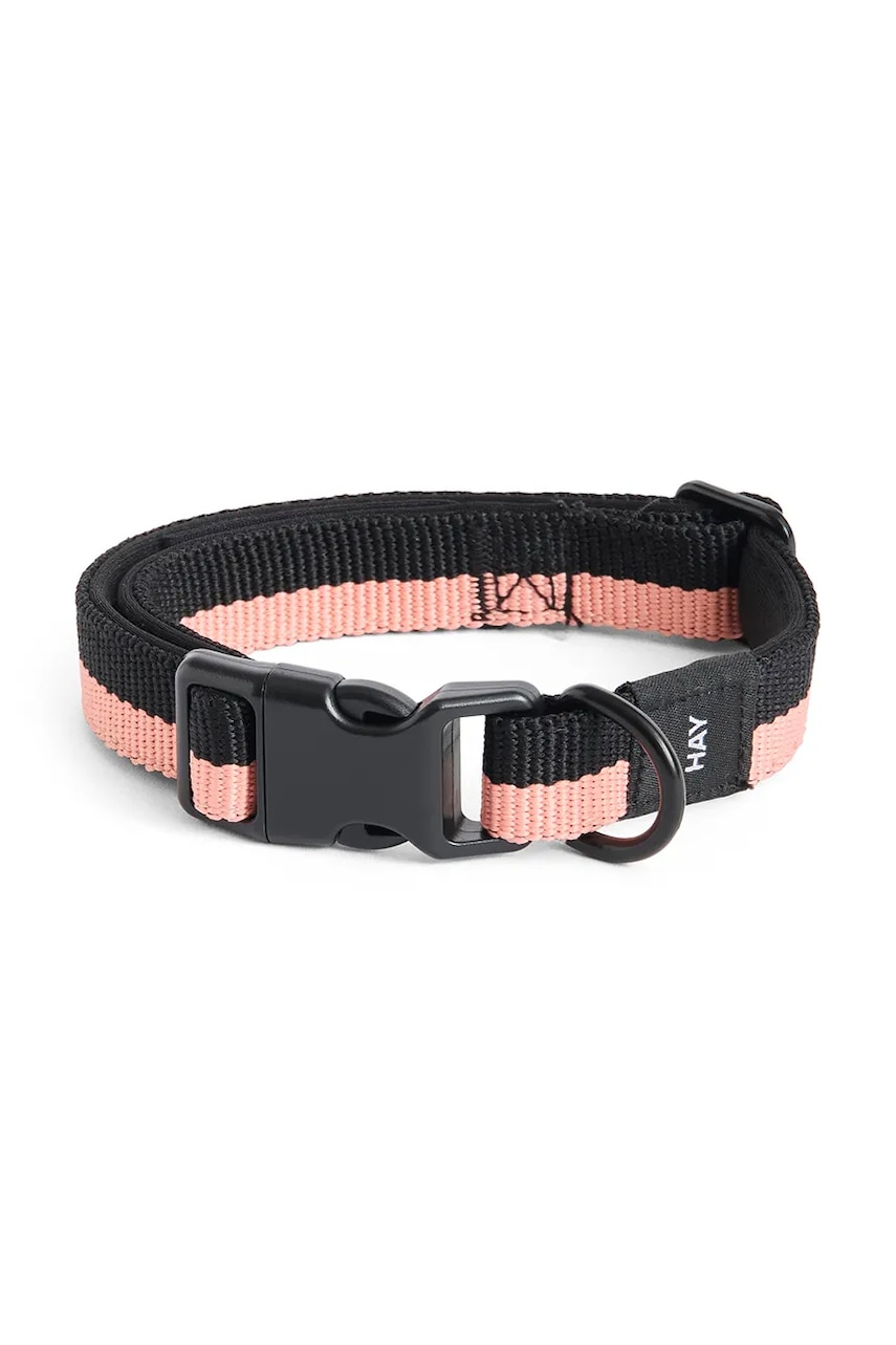 Levně Psí obojek HAY S/M 2 x 25-45 cm růžová barva