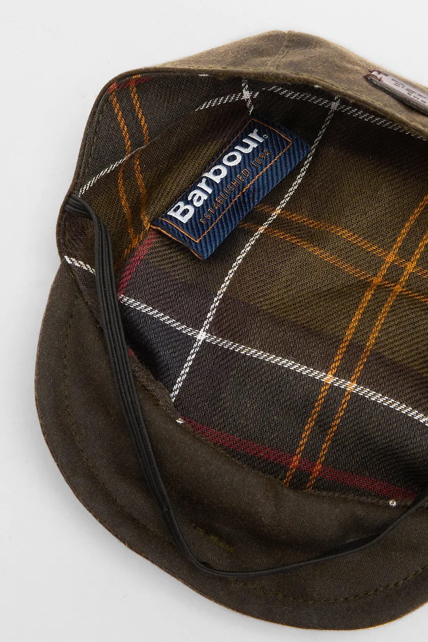 Καπέλο για σκύλο Barbour Dog Wax Flat Cap χρώμα: πράσινο φωτογραφία