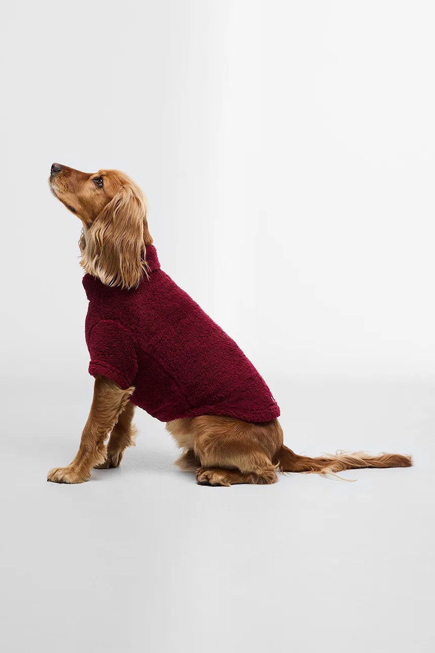 Barbour pulover pentru catel Brindle Fleece Dog Jumper culoarea rosu